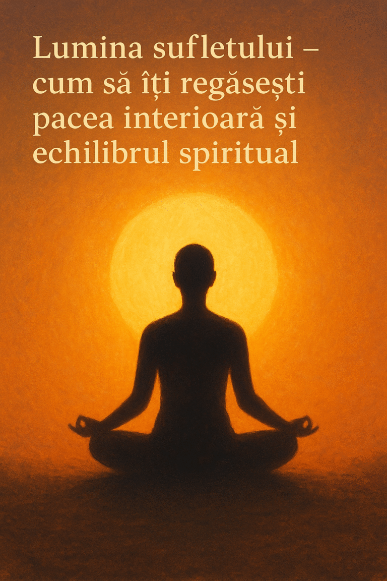 Lumina sufletului – cum să îți regăsești pacea interioară și echilibrul spiritual